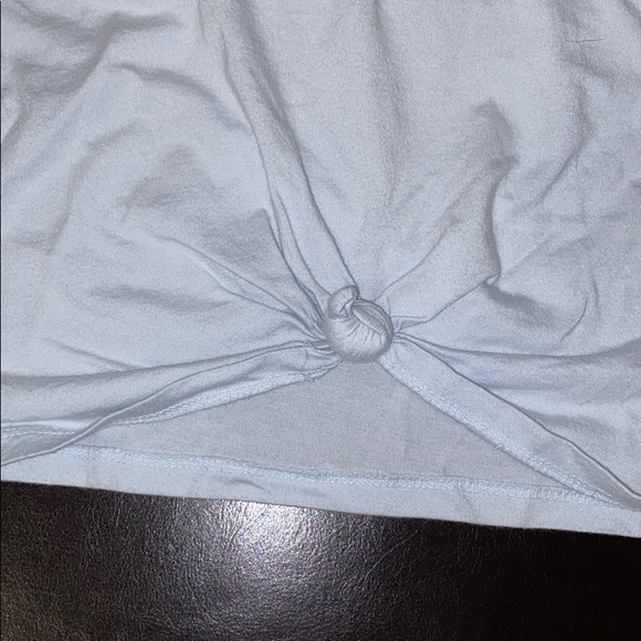 PS by Pacsun basics pale blue tied crop T-shirt - Picture 2 of 2